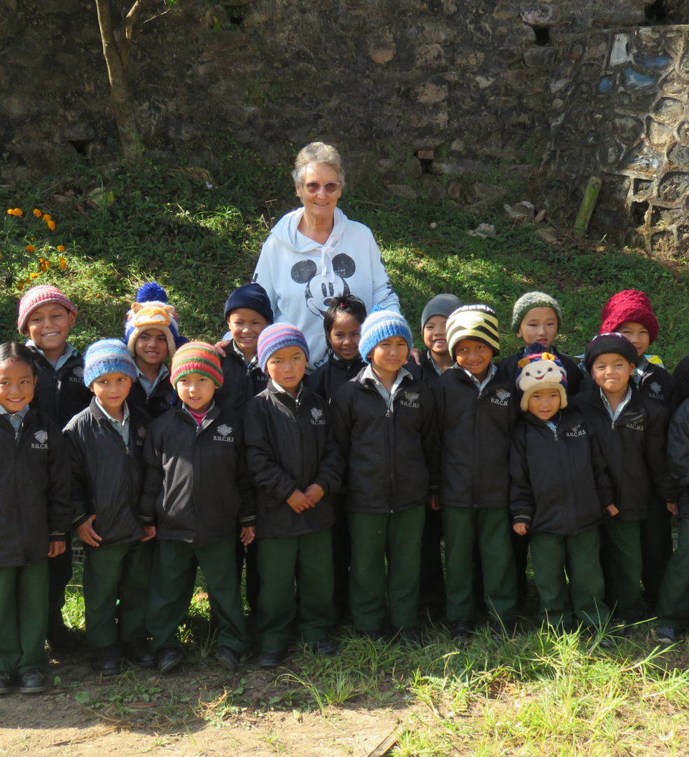 Group of children with teacher